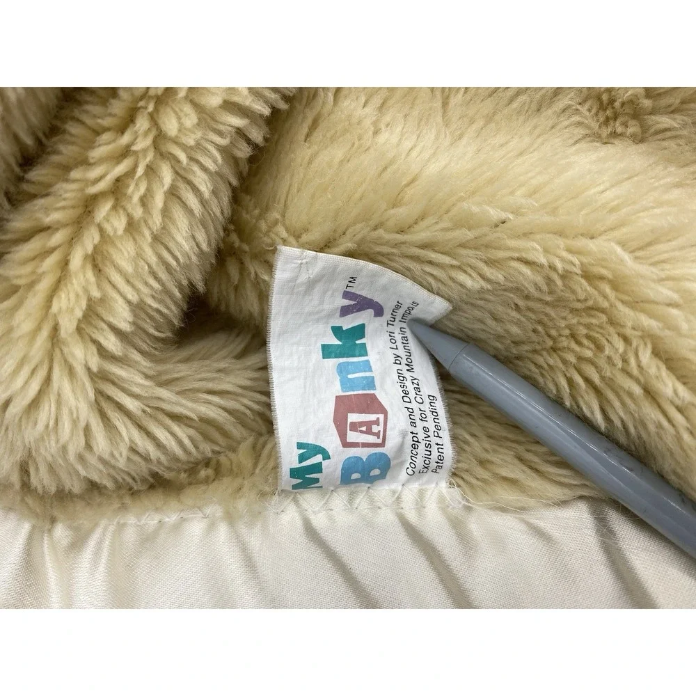 My‎ Banky Tan Teddy Bear Security Blanket Lovey Billy Plush Satin Beige